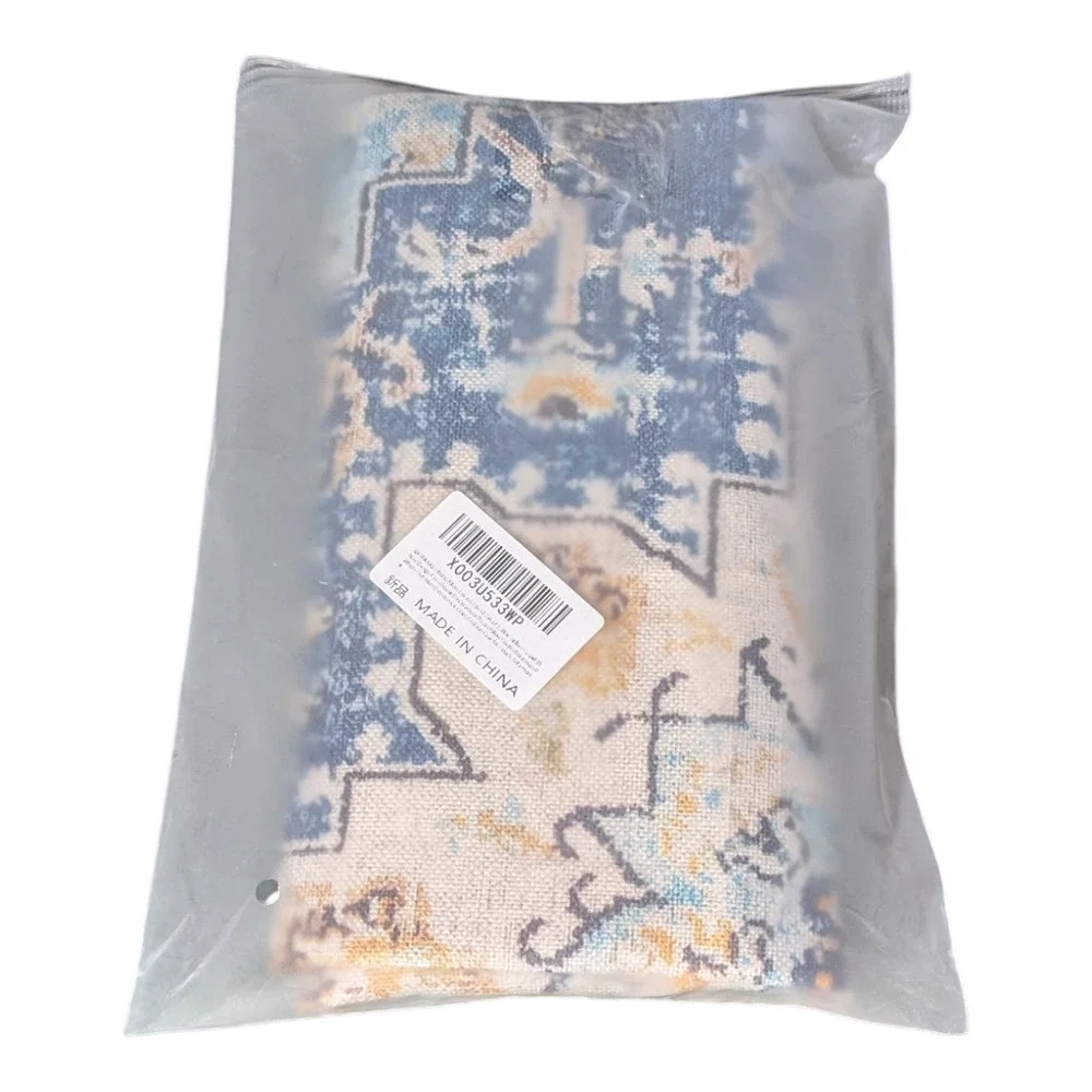 Boho Style - Pillow Cases - Blue And White -18 x 18 - Brand New